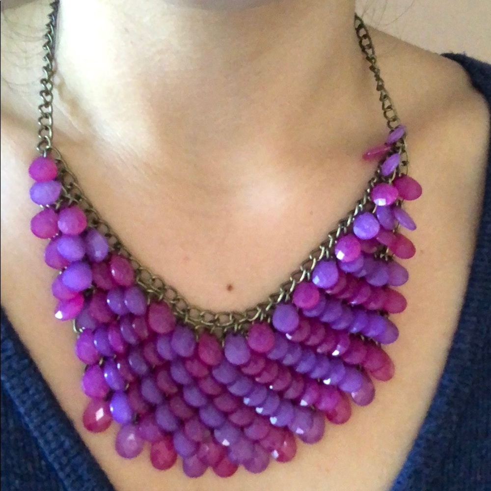 Purple pink necklace